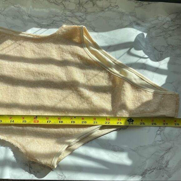 REHAB Revolve Sequins Peach Pink Blush Bodysuit NWT - Picture 5 of 9